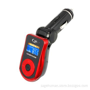 Car FM Transmitter with Aux-in Function, 12 to 24V Voltages, Supports USB Disks/SD Cards/WMA Format